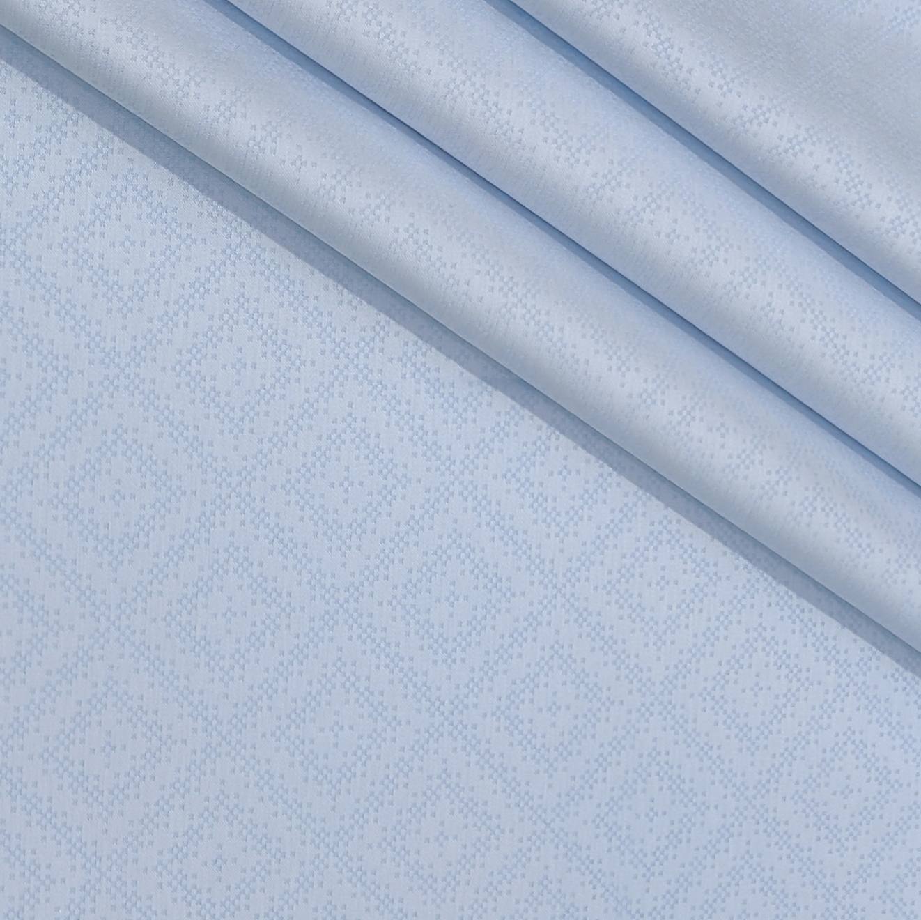 Shirt Fabric Soktas Finest 80s Giza Cotton Jacquard Colour Baby Blue